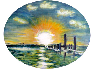 Sonnenaufgang &uuml;ber Domburg