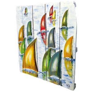 Strandgut Segelbooten